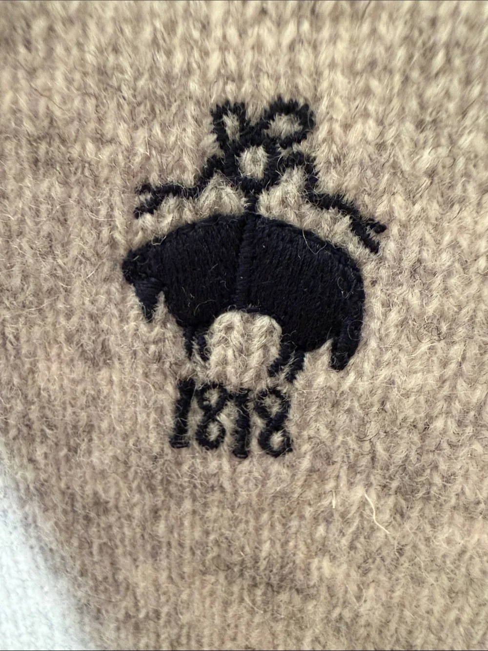 Men Vintage Brooks Brothers 1818 Pure Lambswool V Neck Sweater Gray Preppy Large